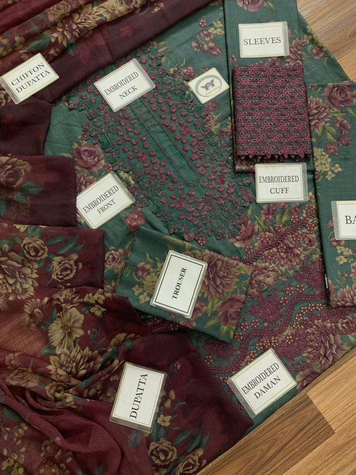 Iznik Lawn Suit-Aarasta