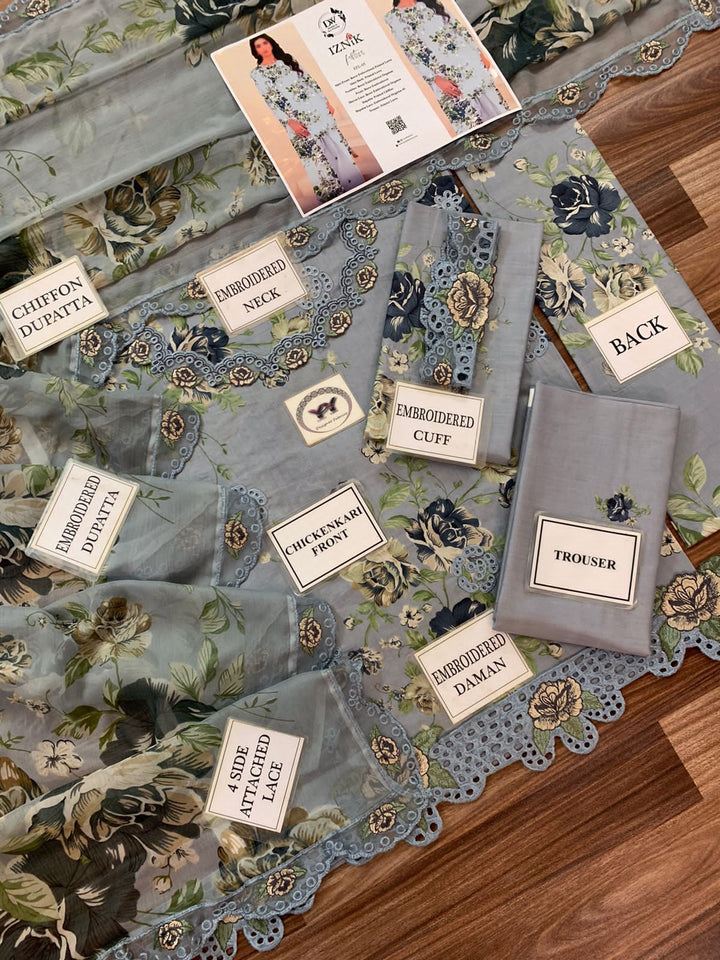 Iznik Lawn Suit-Aarasta