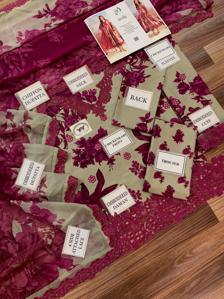 Iznik Lawn Suit-Aarasta