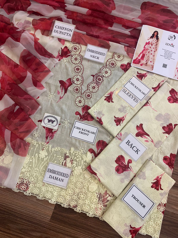 Iznik Lawn Suit-Aarasta