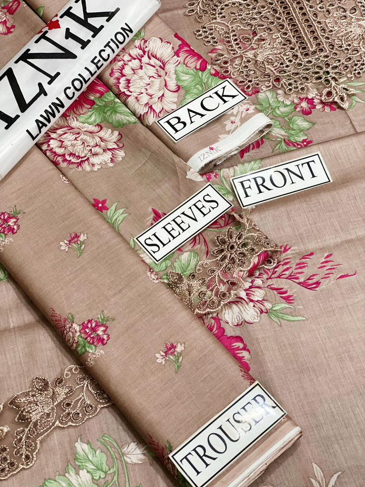 Iznik Lawn Suit-Aarasta