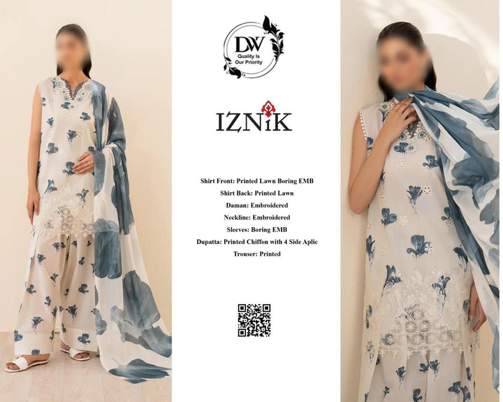 Iznik Lawn Suit-Aarasta