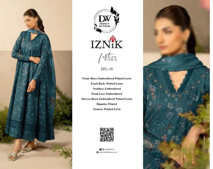 Iznik Lawn Suit-Aarasta