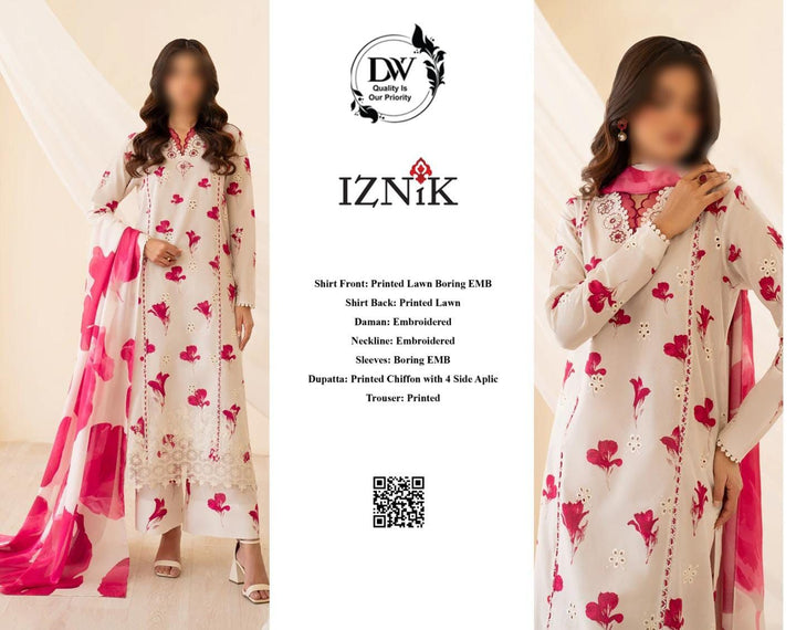 Iznik Lawn Suit-Aarasta