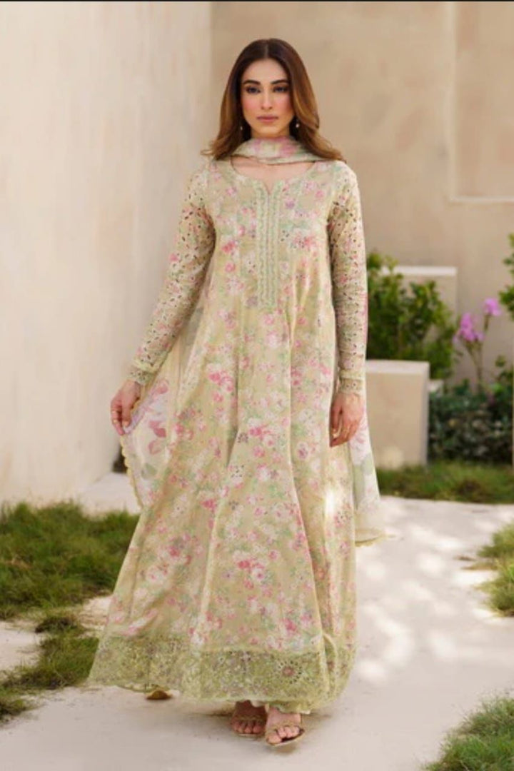 Iznik Lawn Suit-Beige-Lawn-Chiffon-Aarasta
