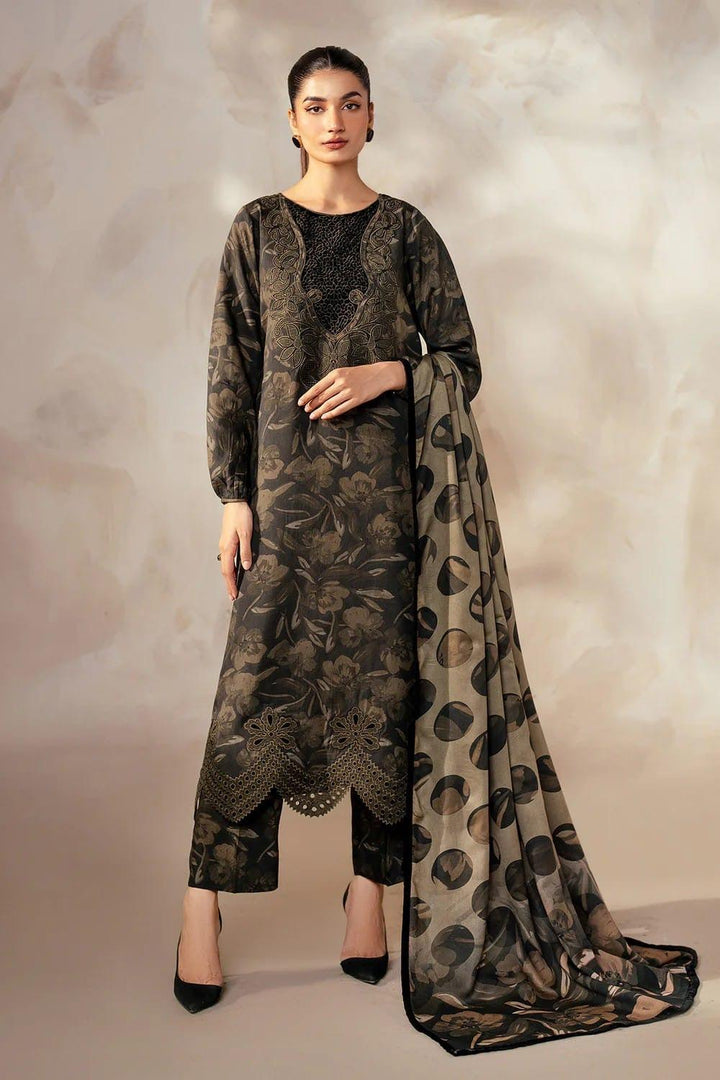 Iznik Lawn Suit-Grey-Lawn-Silk-Aarasta