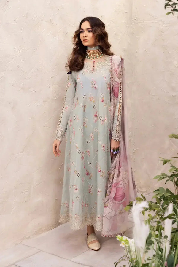 Iznik Lawn Suit-Lawn-Green-Chiffon-Aarasta