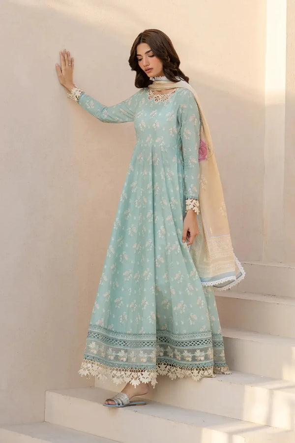 Iznik Lawn Suit-Lawn-Green-Chiffon-Aarasta
