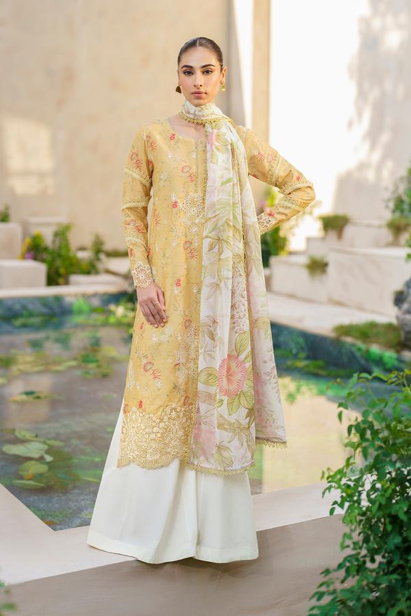 Iznik Lawn Suit-Lawn-Yellow-Chiffon-Aarasta