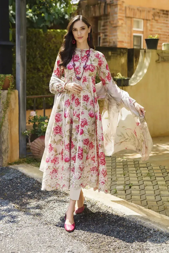 Iznik Lawn Suit-Off White-Lawn-Chiffon-Aarasta