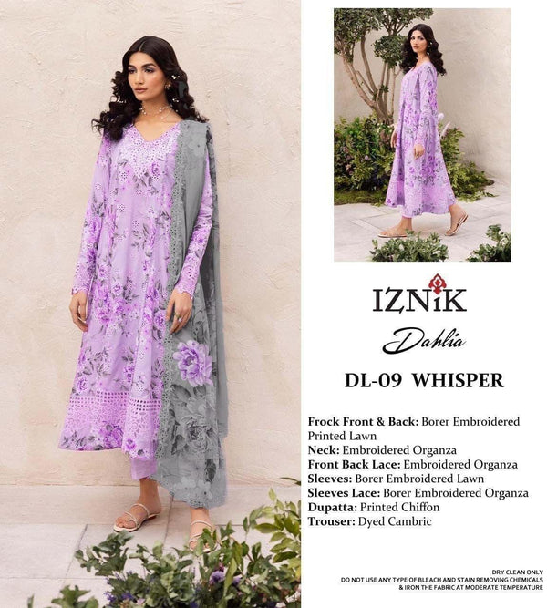 Iznik Lawn Suit-Purple-Lawn-Chiffon-Aarasta