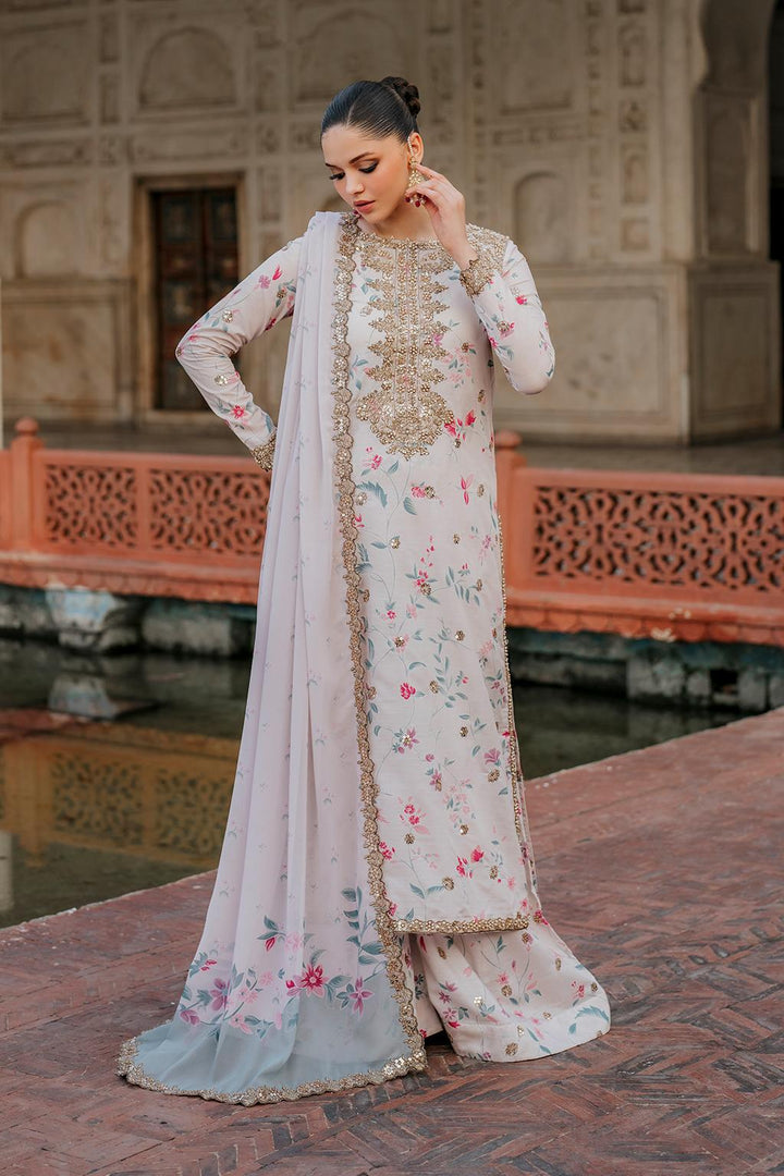 Iznik Lawn Suit-White-Lawn-Chiffon-Aarasta