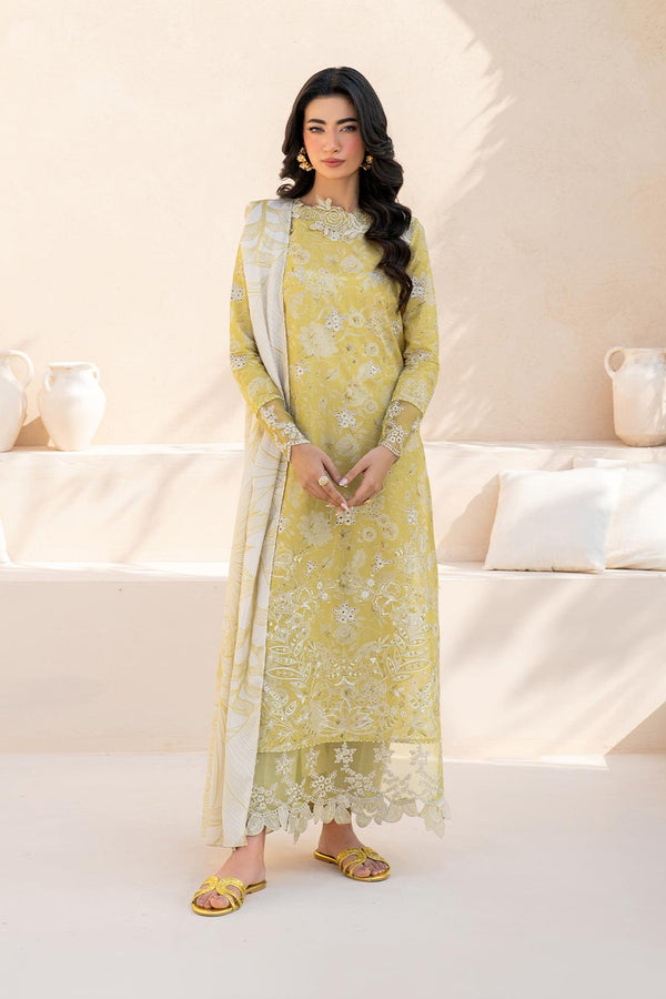 Iznik Lawn Suit-Yellow-Lawn-Chiffon-Aarasta