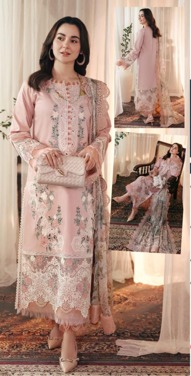 Jade Lawn Suit-Peach-Lawn-Silk-Aarasta