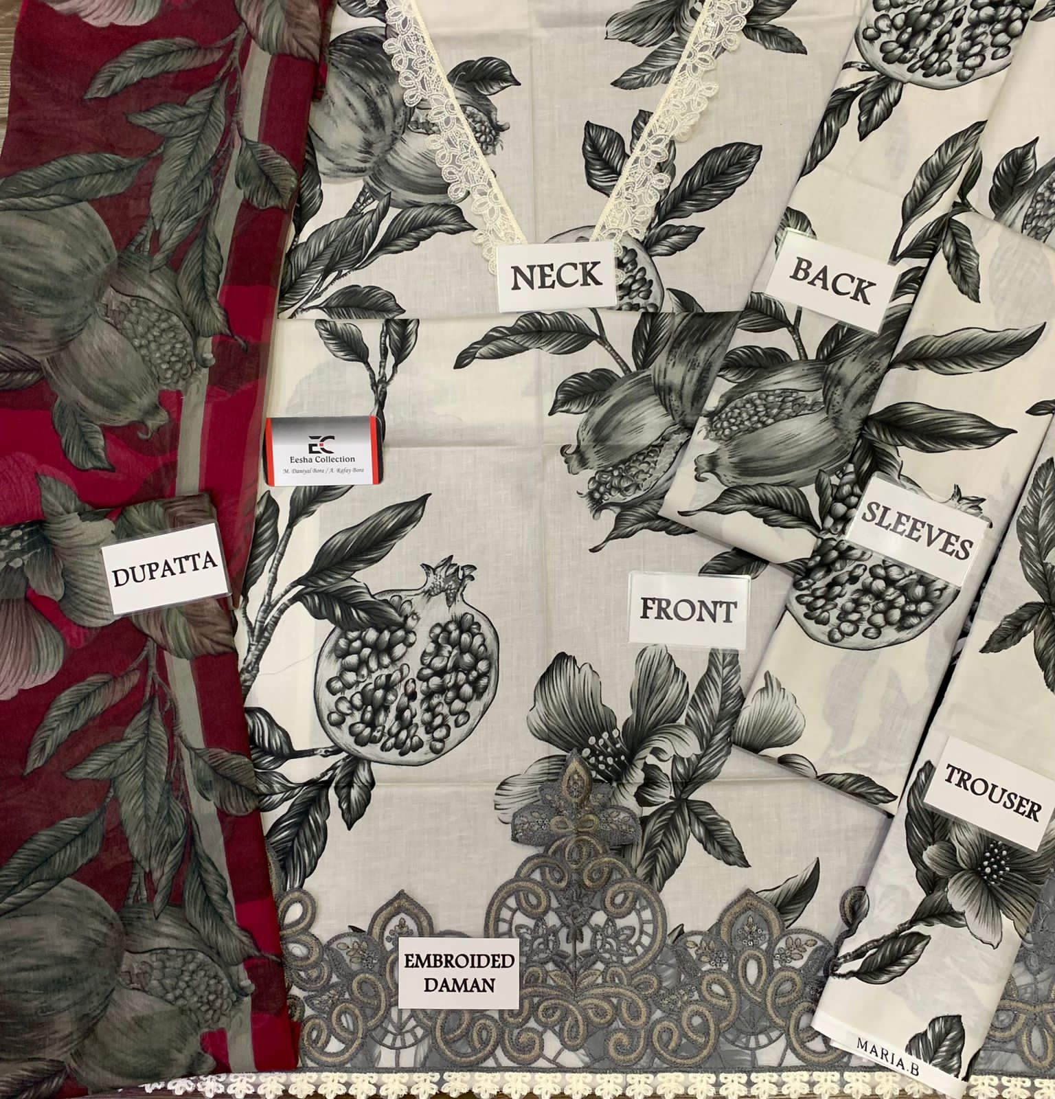 Maria B Lawn Suit-Aarasta