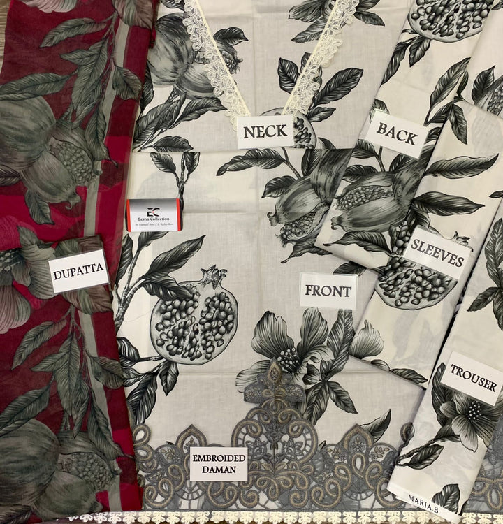 Maria B Lawn Suit-Aarasta