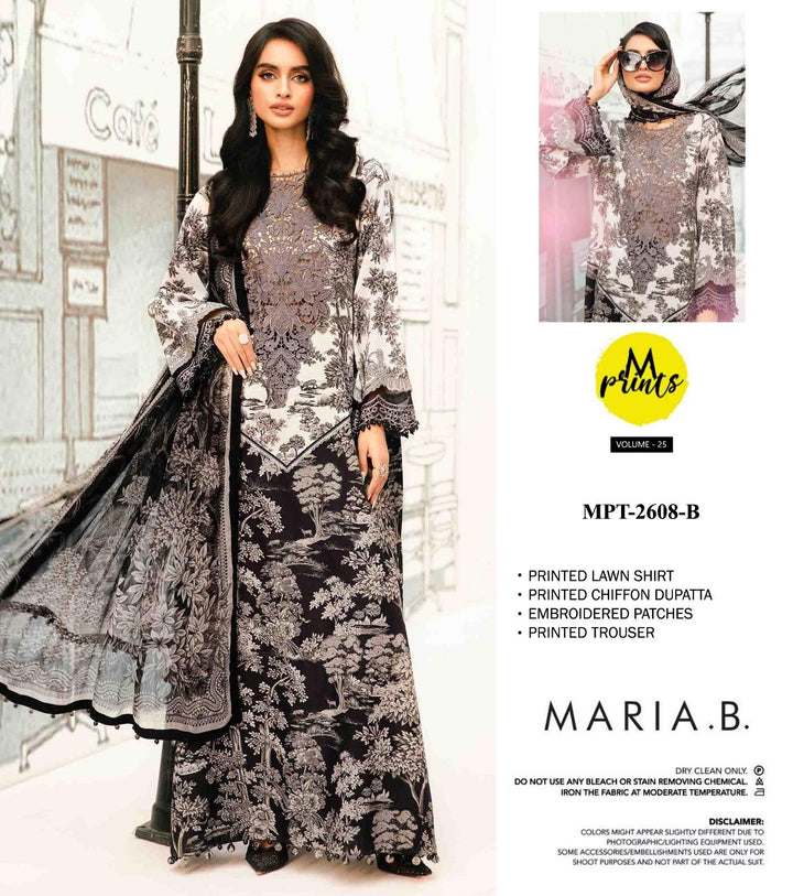 Maria B Lawn Suit-Aarasta