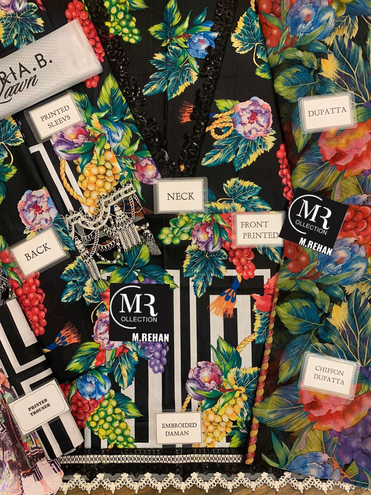 Maria B Lawn Suit-Aarasta