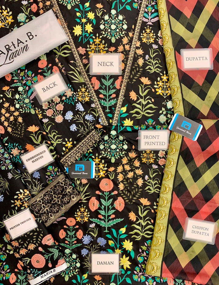 M Print Lawn Suit-Aarasta