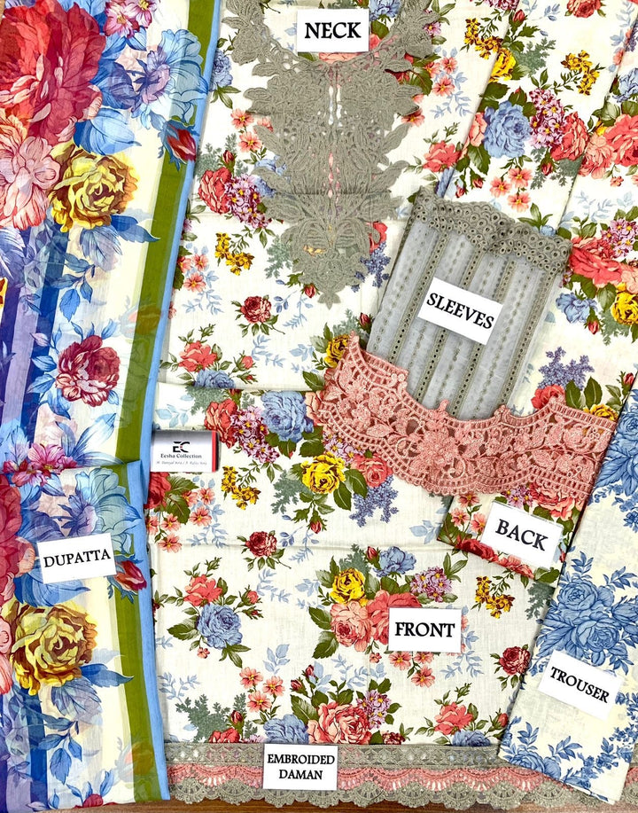 Maria B Lawn Suit-Aarasta