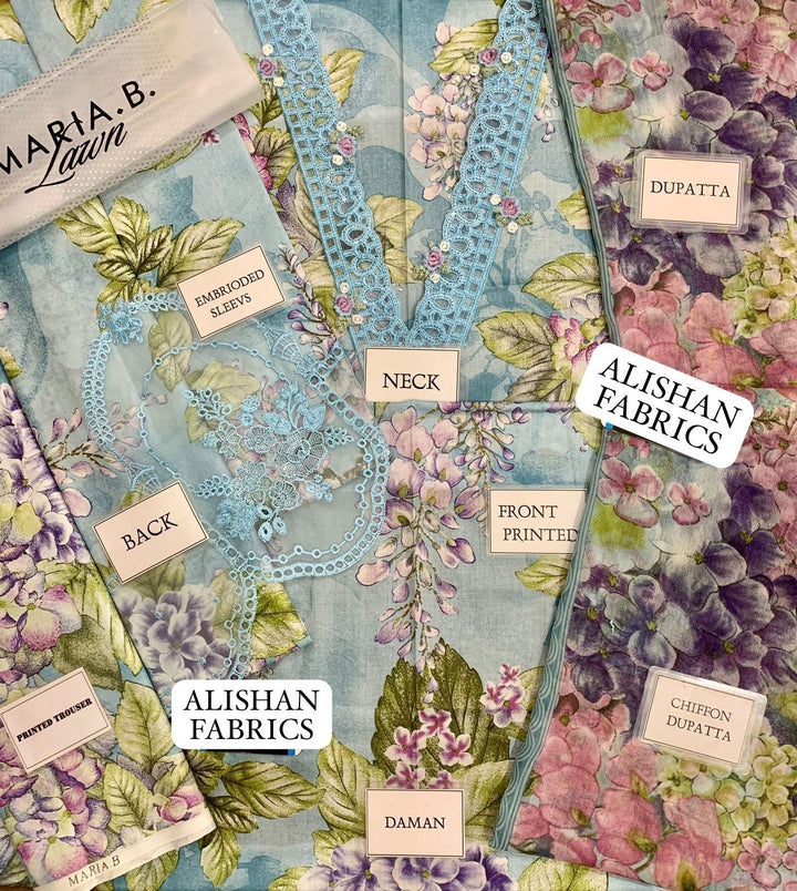 M Print Lawn Suit-Aarasta