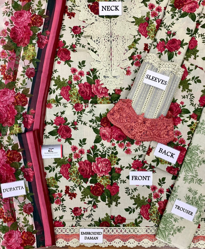 Maria B Lawn Suit-Aarasta