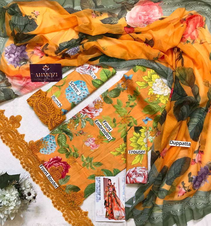 Maria B Lawn Suit-Aarasta