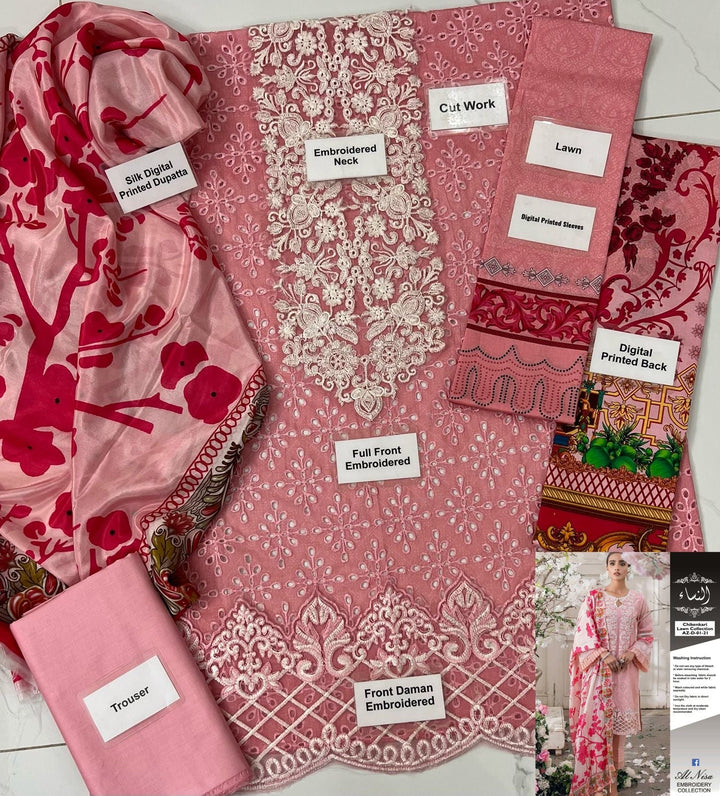 Maria B Lawn Suit-Aarasta