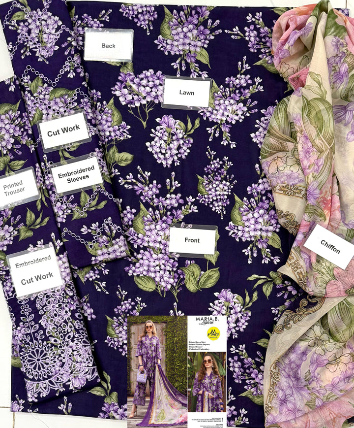 Maria B Lawn Suit-Aarasta