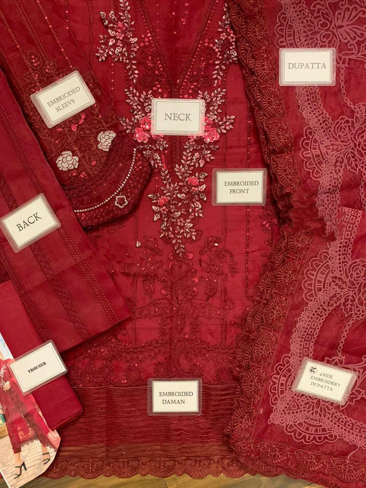 Maria B Organza Suit-Aarasta