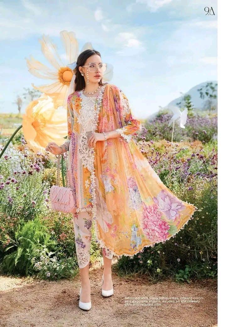Maria B Lawn Suit-Aarasta