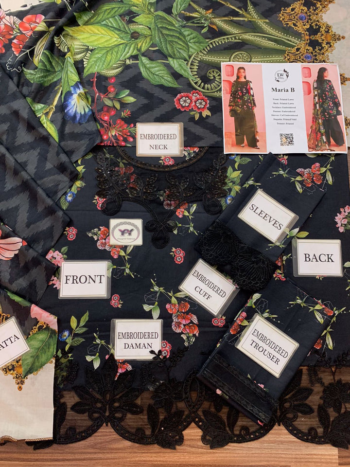 Maria B Lawn Suit-Aarasta