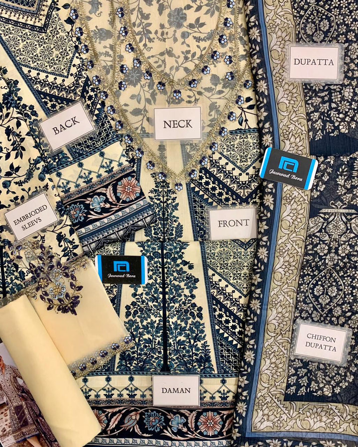 Maria B Lawn Suit-Aarasta