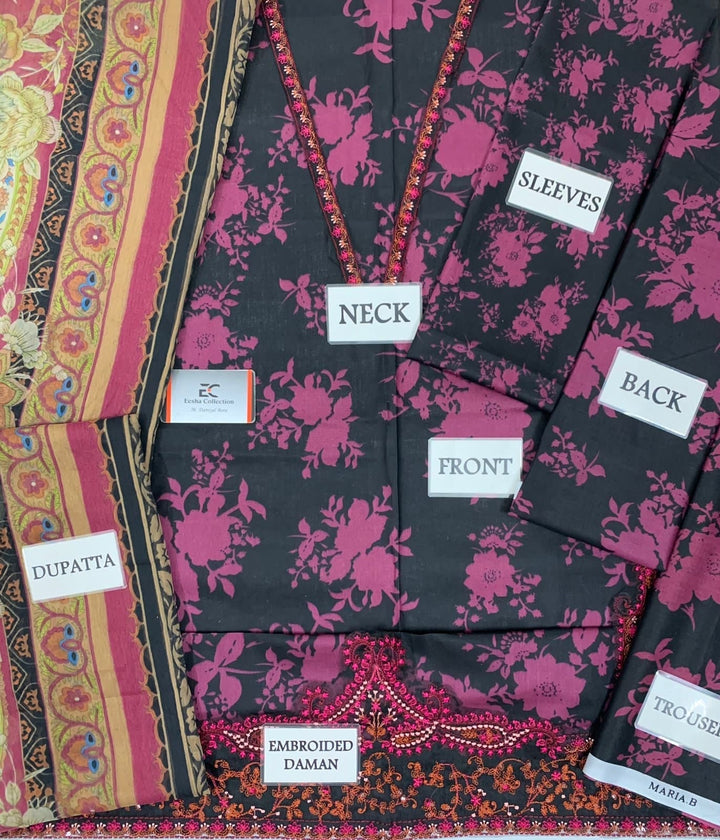 M Print Lawn Suit-Aarasta