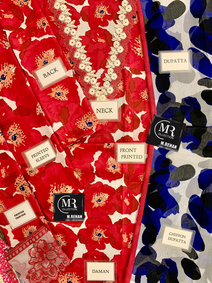 M Print Lawn Suit-Aarasta