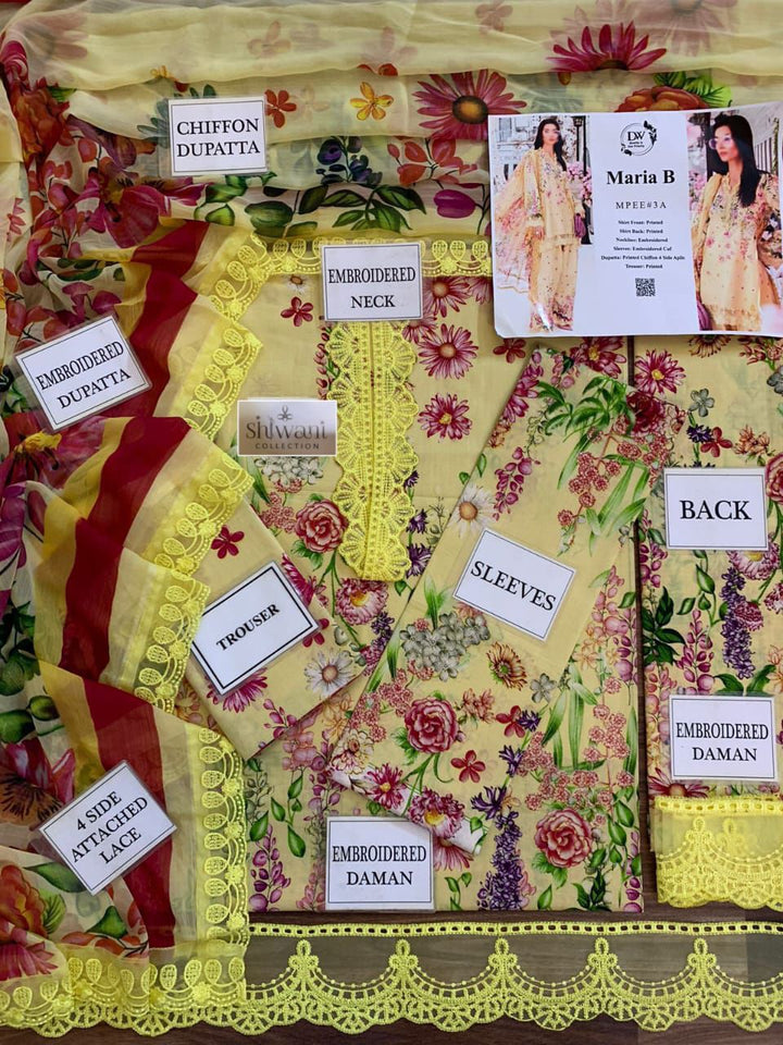 Maria B Lawn Suit-Aarasta