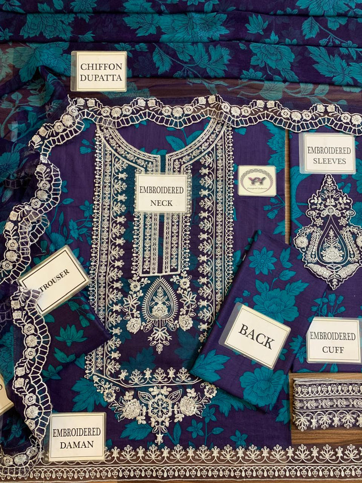 Maria B Lawn Suit-Aarasta