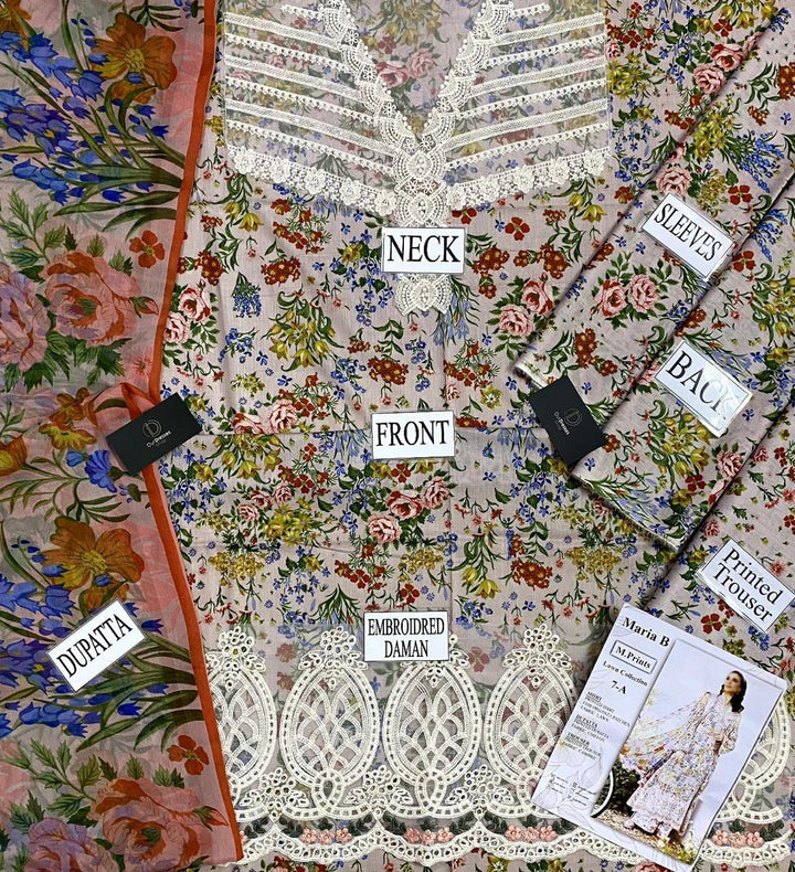 Maria B Lawn Suit-Aarasta