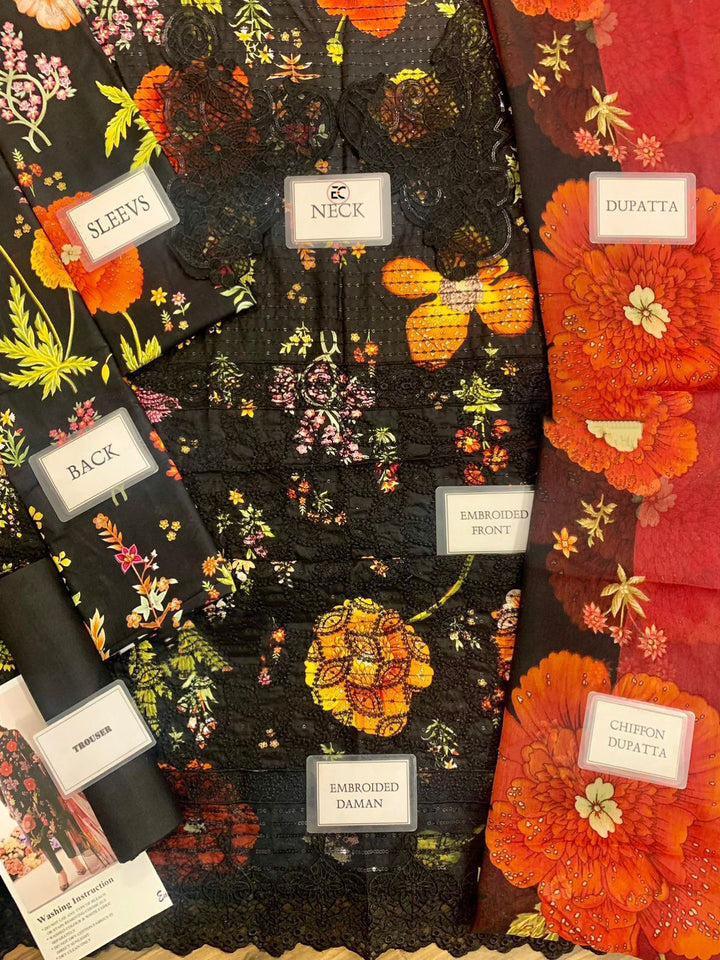 Maria B Lawn Suit-Aarasta