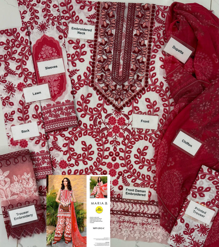 Maria B Lawn Suit-Aarasta