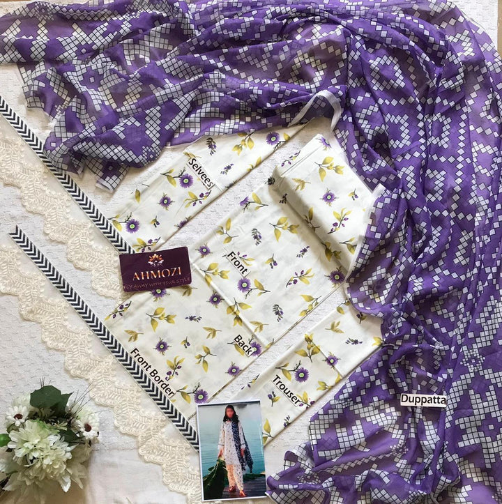 Maria B Lawn Suit-Aarasta