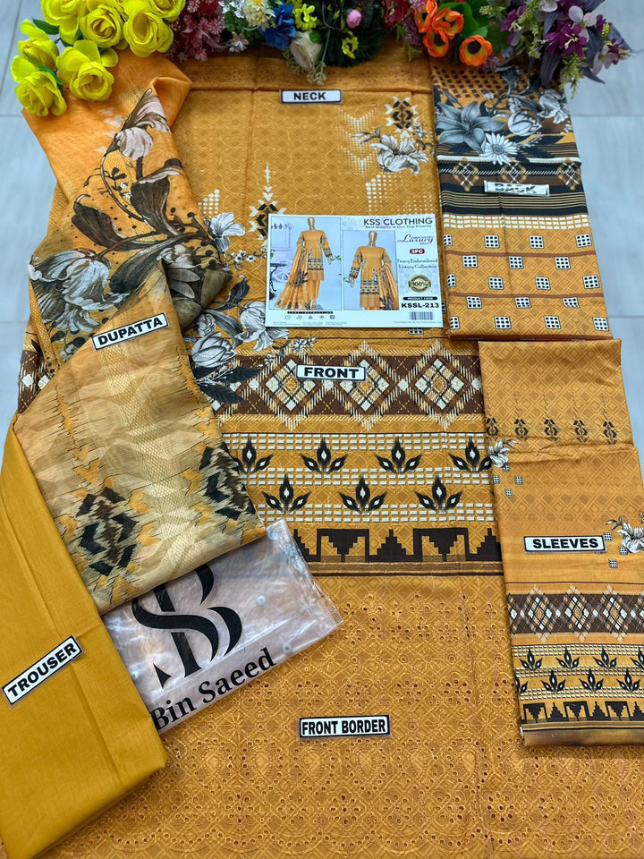 Bin Saeed Lawn Suit-Aarasta