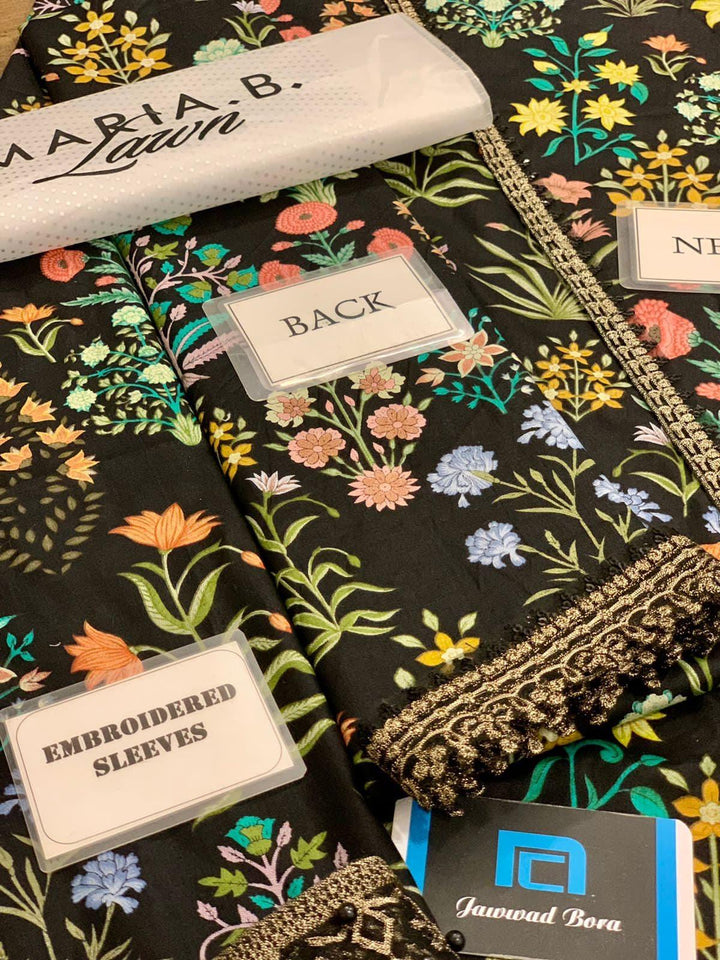 M Print Lawn Suit-Aarasta