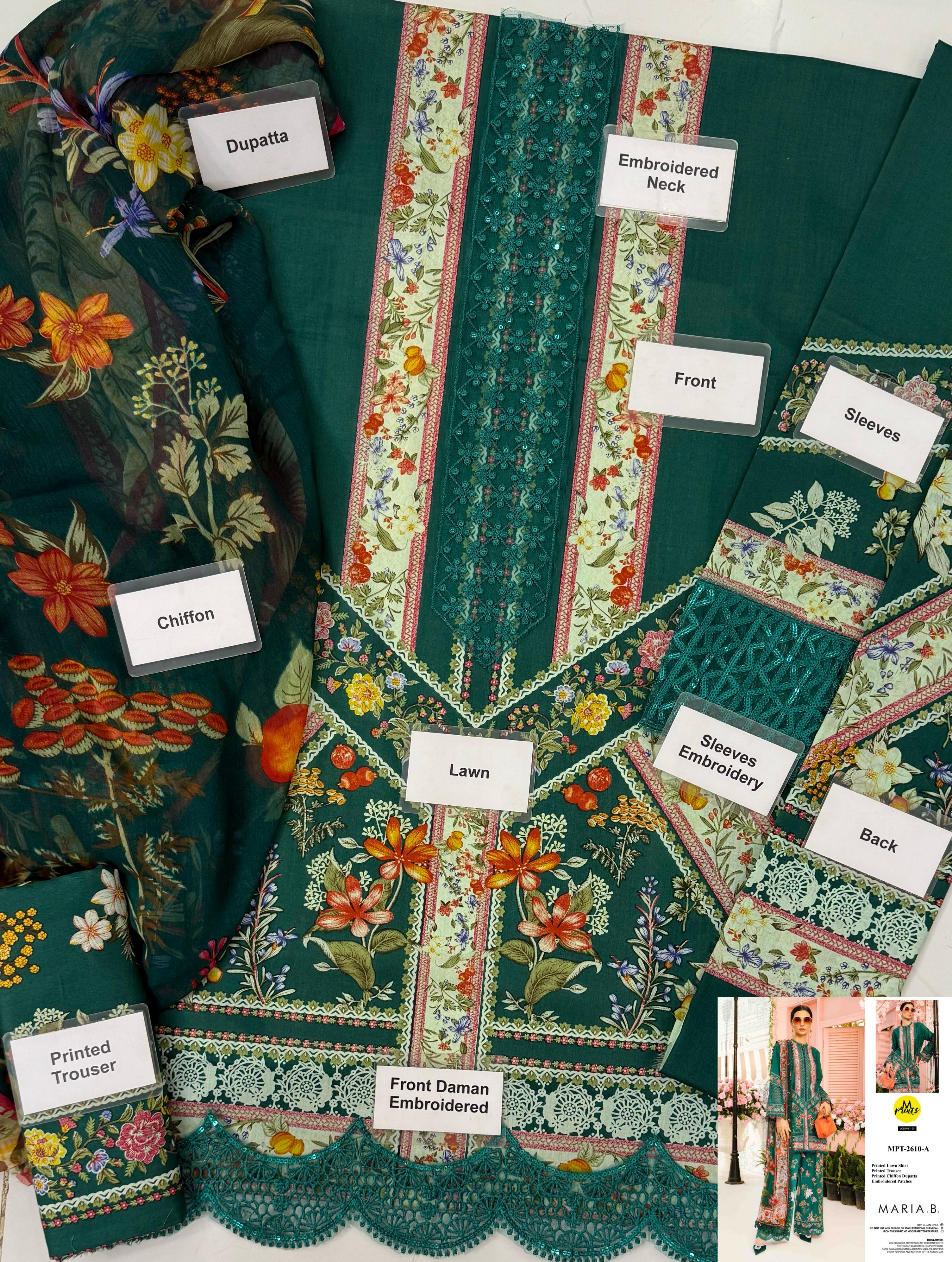 Maria B Lawn Suit-Aarasta