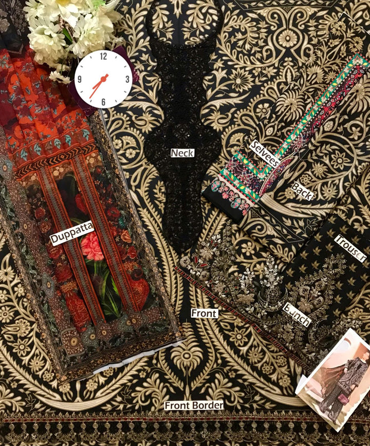 Maria B Lawn Suit-Aarasta