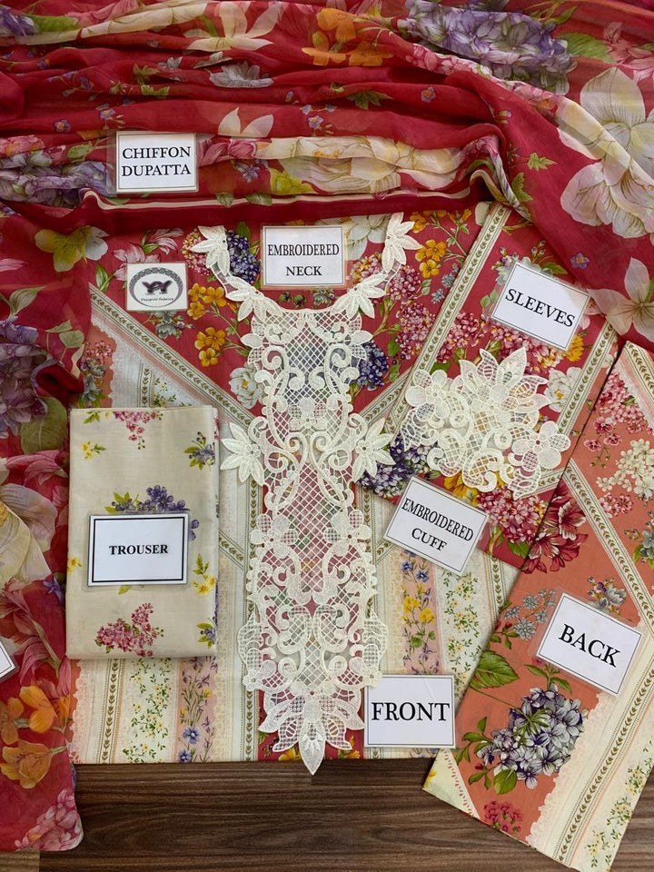 Maria B Lawn Suit-Aarasta