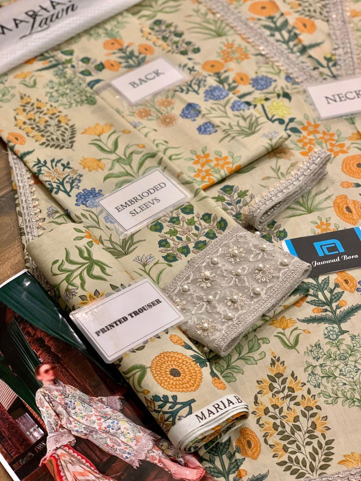 M Print Lawn Suit-Aarasta