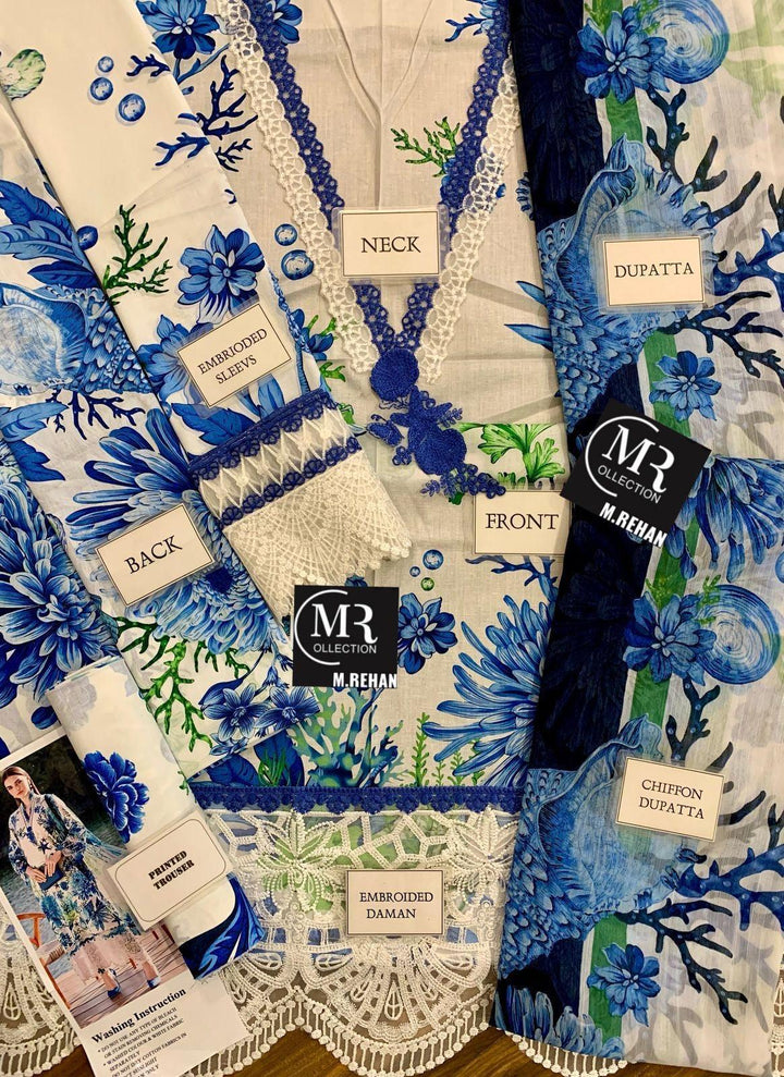 Maria B Lawn Suit-Aarasta