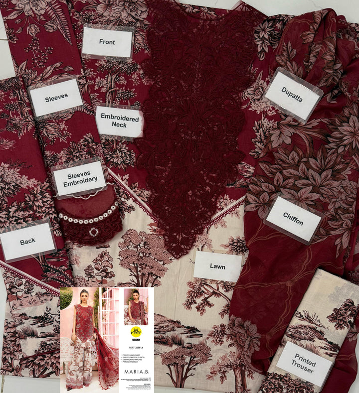 Maria B Lawn Suit-Aarasta