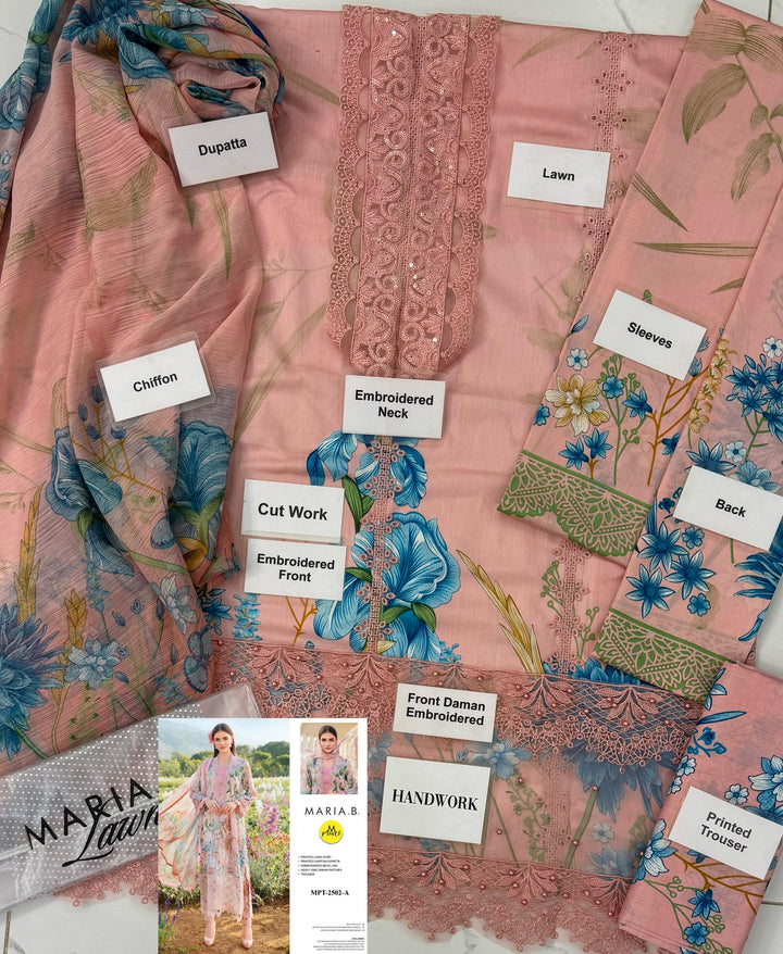 Maria B Lawn Suit-Aarasta